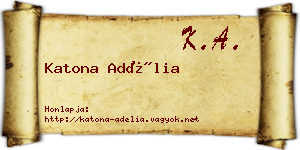 Katona Adélia névjegykártya